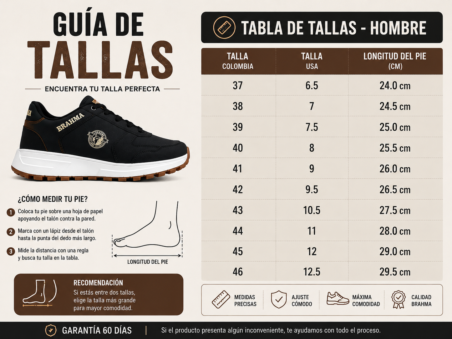 Zapatos BRAHMA Casuales | Máximo Confort y Suela Antideslizante